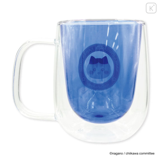 Japan Chiikawa Double Wall Glass Mug - Hachiware : Face - 5