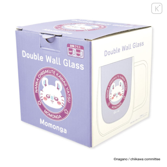 Japan Chiikawa Double Wall Glass Mug - Momonga : Face - 7