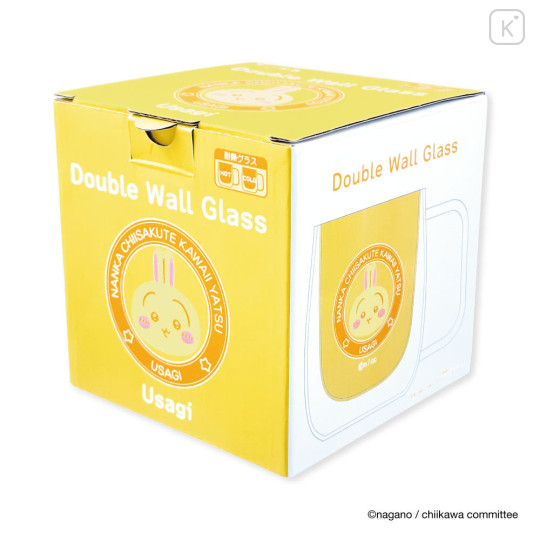 Japan Chiikawa Double Wall Glass Mug - Usagi : Face - 7