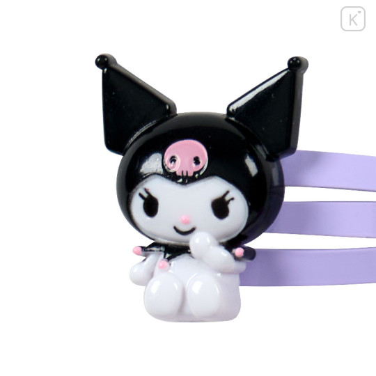 Japan Sanrio Original Hairpin Set - Kuromi : Ribbon - 2