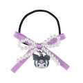 Japan Sanrio Original Kids Hair Tie - Kuromi : Swaying Charm Bead Ribbon - 1