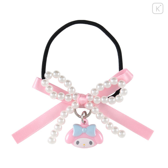 Japan Sanrio Original Kids Hair Tie - My Melody : Swaying Charm Bead Ribbon - 1