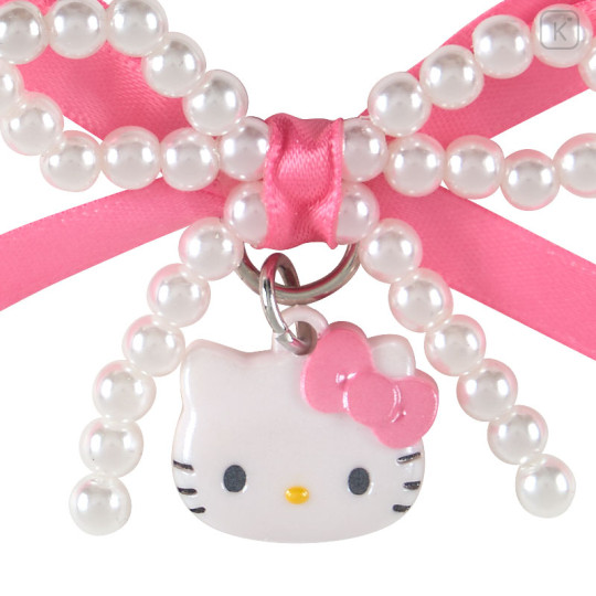 Japan Sanrio Original Kids Hair Tie - Hello Kitty : Swaying Charm Bead Ribbon - 2