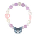 Japan Sanrio Original Kids Beaded Bracelet - Kuromi : Face Aurora - 1