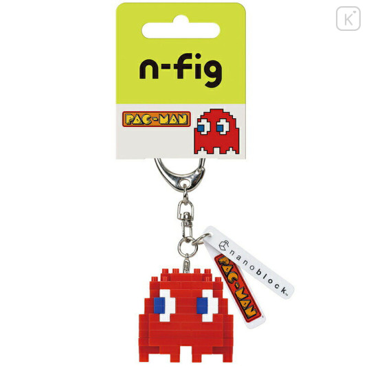 Japan Pac-Man Nanoblock n-fig Keychain - Ghost Blinky Red - 2