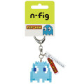 Japan Pac-Man Nanoblock n-fig Keychain - Ghost Inky Blue - 2