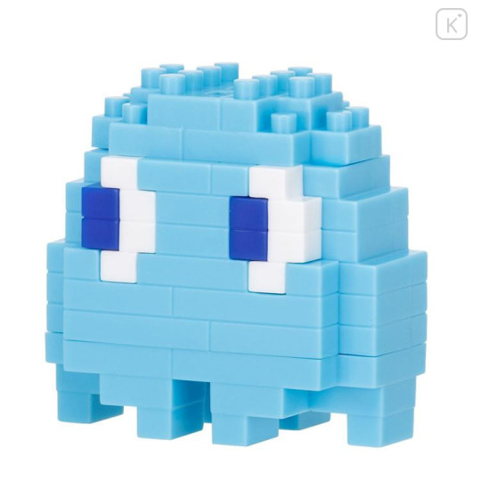 Japan Pac-Man Nanoblock n-fig Keychain - Ghost Inky Blue - 4