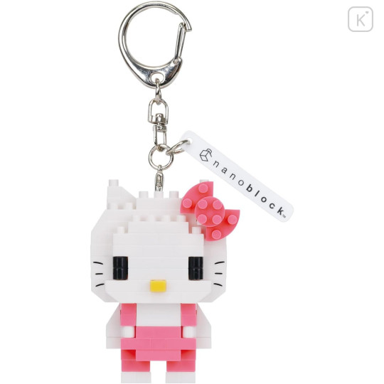 Japan Sanrio Nanoblock n-fig Keychain - Hello Kitty : Pink - 1