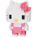 Japan Sanrio Nanoblock n-fig Keychain - Hello Kitty : Pink - 4