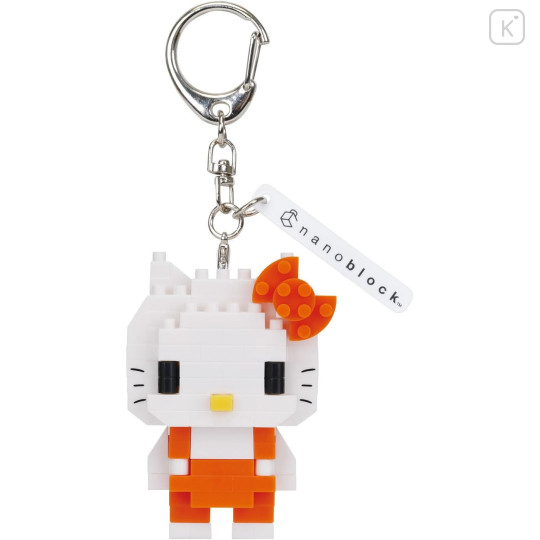 Japan Sanrio Nanoblock n-fig Keychain - Hello Kitty : Orange - 1