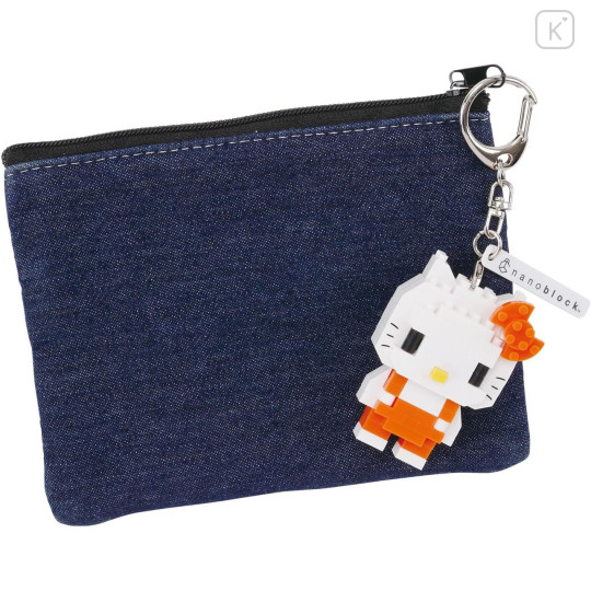 Japan Sanrio Nanoblock n-fig Keychain - Hello Kitty : Orange - 3