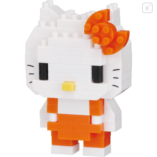 Japan Sanrio Nanoblock n-fig Keychain - Hello Kitty : Orange - 4