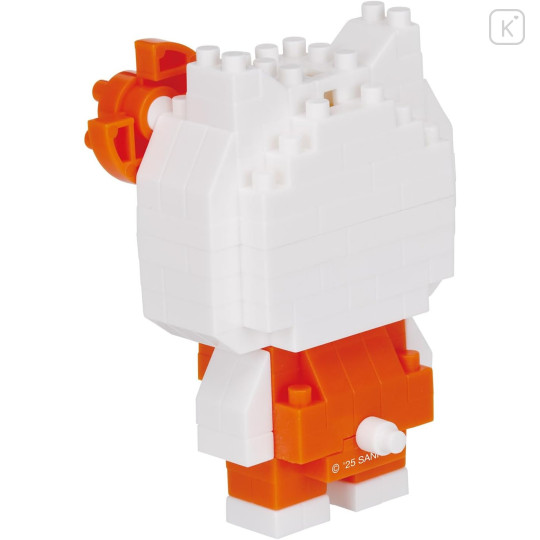 Japan Sanrio Nanoblock n-fig Keychain - Hello Kitty : Orange - 5
