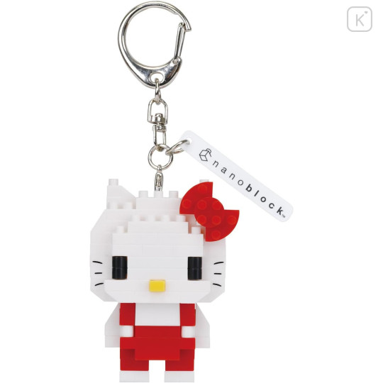 Japan Sanrio Nanoblock n-fig Keychain - Hello Kitty : Red - 1