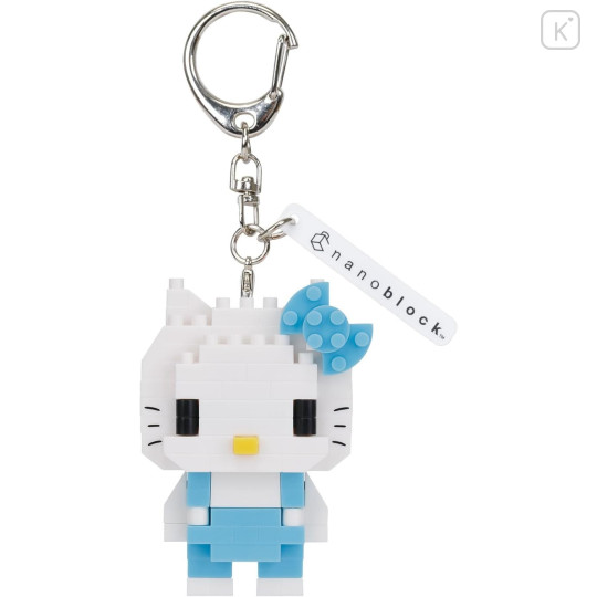 Japan Sanrio Nanoblock n-fig Keychain - Hello Kitty : Blue - 1