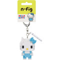Japan Sanrio Nanoblock n-fig Keychain - Hello Kitty : Blue - 2