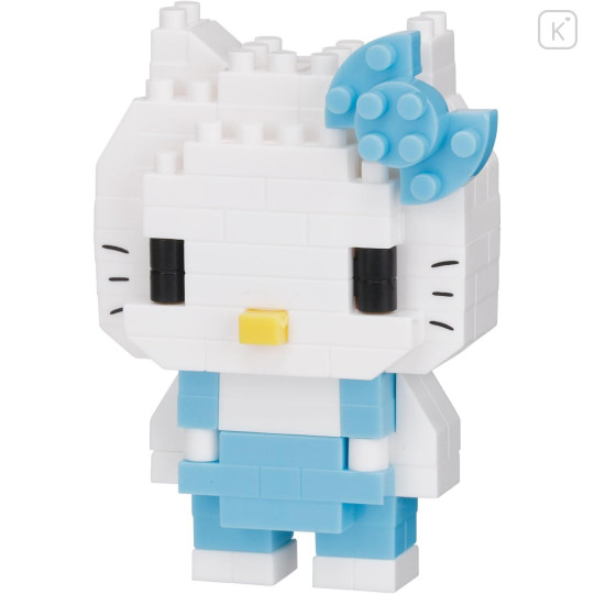 Japan Sanrio Nanoblock n-fig Keychain - Hello Kitty : Blue - 4