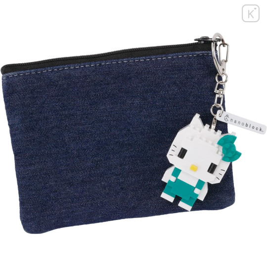 Japan Sanrio Nanoblock n-fig Keychain - Hello Kitty : Green - 3