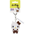 Japan Sanrio Nanoblock n-fig Keychain - Hello Kitty : Brown - 2