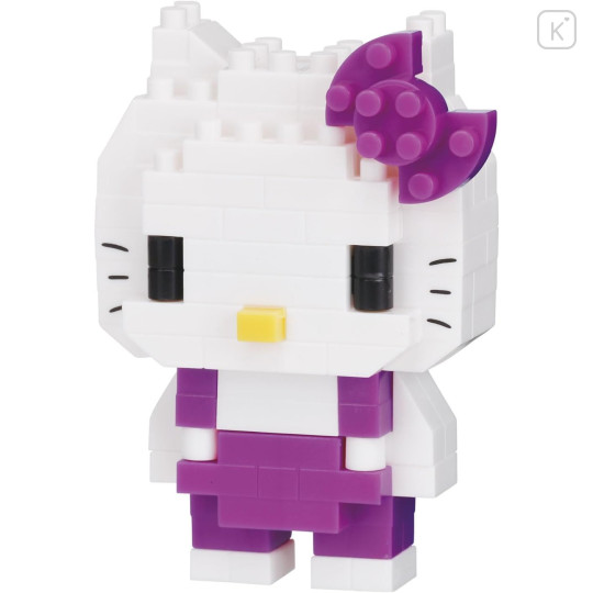 Japan Sanrio Nanoblock n-fig Keychain - Hello Kitty : Purple - 4