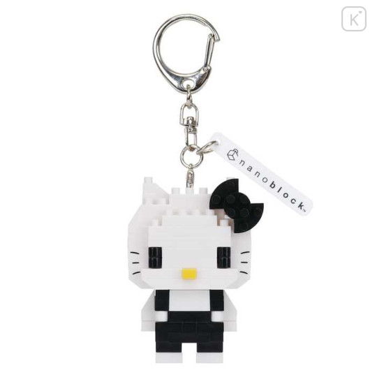 Japan Sanrio Nanoblock n-fig Keychain - Hello Kitty : Black - 1