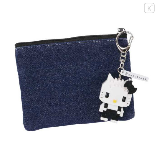 Japan Sanrio Nanoblock n-fig Keychain - Hello Kitty : Black - 3