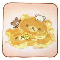 Japan San-X Mini Towel Handkerchief - Rilakkuma Stay with Me Pancake