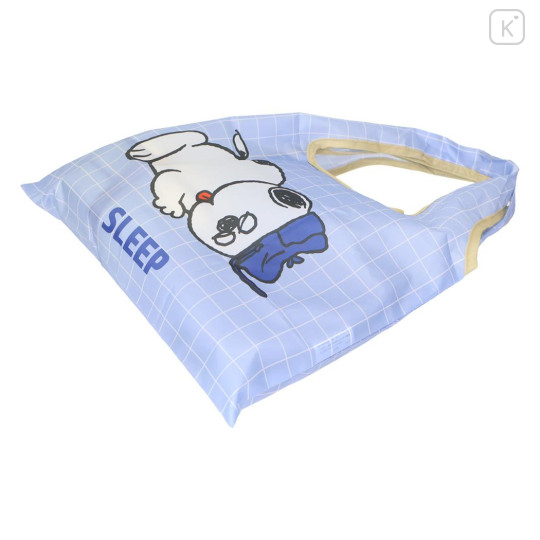 Japan Peanuts Eco Shopping Bag With Pocket (S) - Snoopy Brother Olaf : Cookie - 2