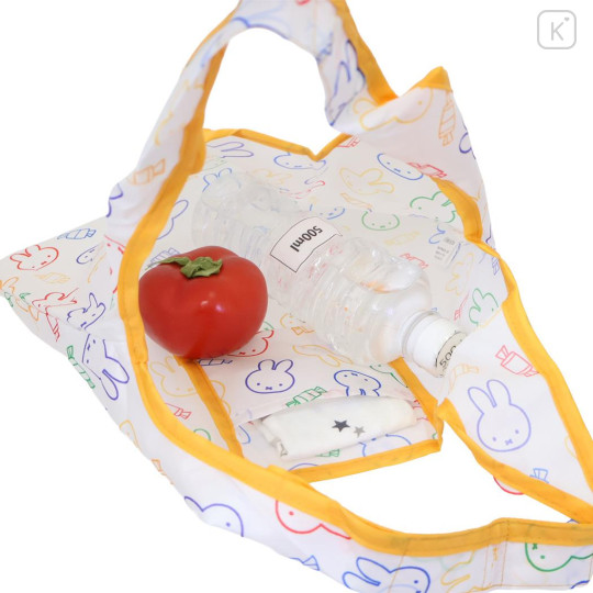 Japan Miffy Eco Shopping Bag With Pocket (S) - Miffy : Drawing Colorful - 3