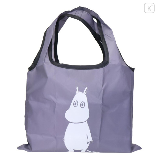 Japan Moomin Eco Shopping Bag With Pocket (S) - Moomintroll : Grey - 1