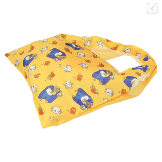 Japan Disney Eco Shopping Bag With Pocket (S) - Beauty and the Beast : Yellow - 2