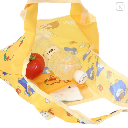 Japan Disney Eco Shopping Bag With Pocket (S) - Beauty and the Beast : Yellow - 3