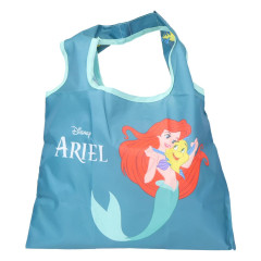 Japan Disney Eco Shopping Bag With Pocket (S) - The Little Mermaid : Deep Green