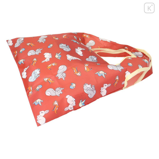 Japan Disney Eco Shopping Bag With Pocket (S) - Snow White and the Seven Dwarfs : Red - 2
