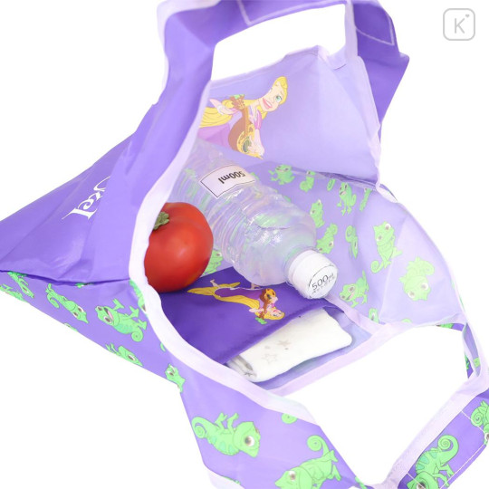 Japan Disney Eco Shopping Bag With Pocket (S) - Rapunzel : Purple - 3