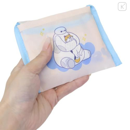 Japan Disney Eco Shopping Bag With Pocket (S) - Baymax : Life is Better with Cat - 4