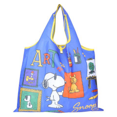 Japan Peanuts Eco Shopping Bag With Pocket - Snoopy : Joe Cool Art
