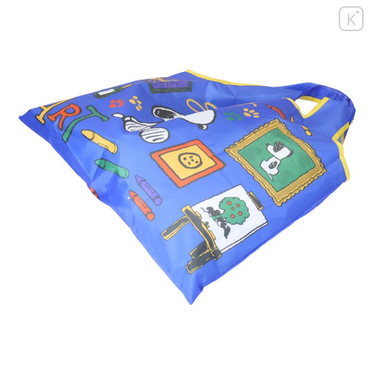 Japan Peanuts Eco Shopping Bag With Pocket - Snoopy : Joe Cool Art - 2