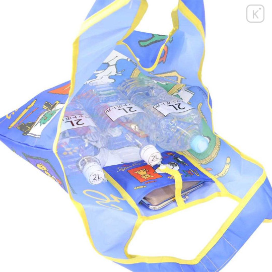 Japan Peanuts Eco Shopping Bag With Pocket - Snoopy : Joe Cool Art - 3