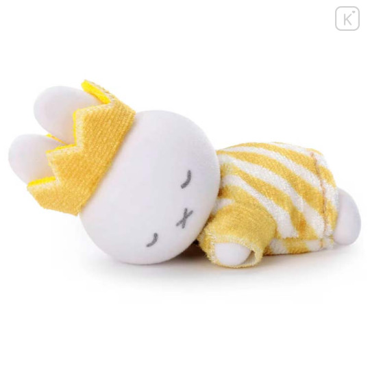 Japan Miffy Flocked Doll - Miffy : 70th Anniversary Sleeping Friend Crown Striped - 3
