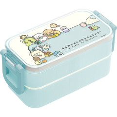 Japan San-X 2 Tier Bento Lunch Box 600ml - Sumikko Gurashi : Sumikko's Favorite Light Blue