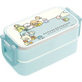 Japan San-X 2 Tier Bento Lunch Box 600ml - Sumikko Gurashi : Sumikko's Favorite Light Blue - 1