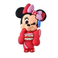 Japan Disney Store 3D Figure Magnet - Minnie : Kimono Wink