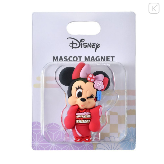 Japan Disney Store 3D Figure Magnet - Minnie : Kimono Wink - 2