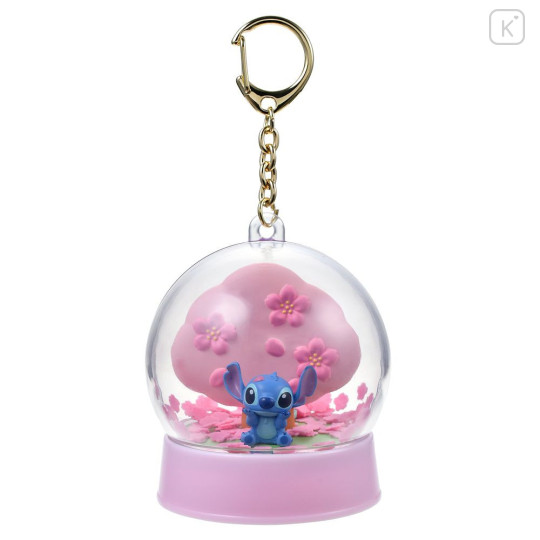 Japan Disney Store Shaka Shaka Keychain - Scrump & Stitch : Sakura Cherry Blossom Diorama Festival - 1
