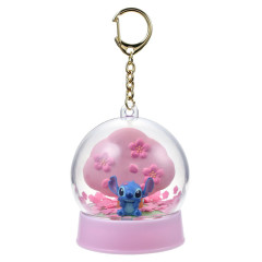 Japan Disney Store Shaka Shaka Keychain - Scrump & Stitch : Sakura Cherry Blossom Diorama Festival