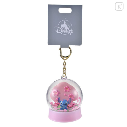 Japan Disney Store Shaka Shaka Keychain - Scrump & Stitch : Sakura Cherry Blossom Diorama Festival - 2