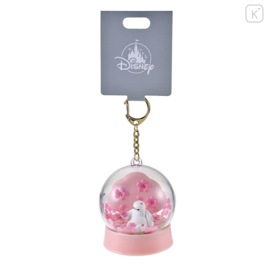Japan Disney Store Shaka Shaka Keychain - Baymax & Cat : Sakura Cherry Blossom Diorama Festival - 2