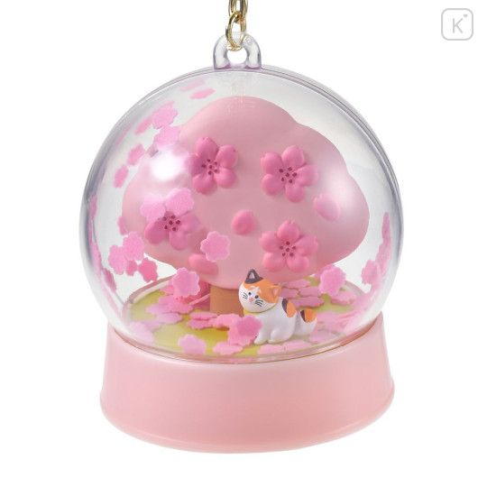 Japan Disney Store Shaka Shaka Keychain - Baymax & Cat : Sakura Cherry Blossom Diorama Festival - 4
