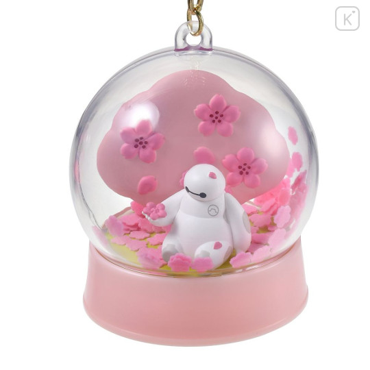 Japan Disney Store Shaka Shaka Keychain - Baymax & Cat : Sakura Cherry Blossom Diorama Festival - 5
